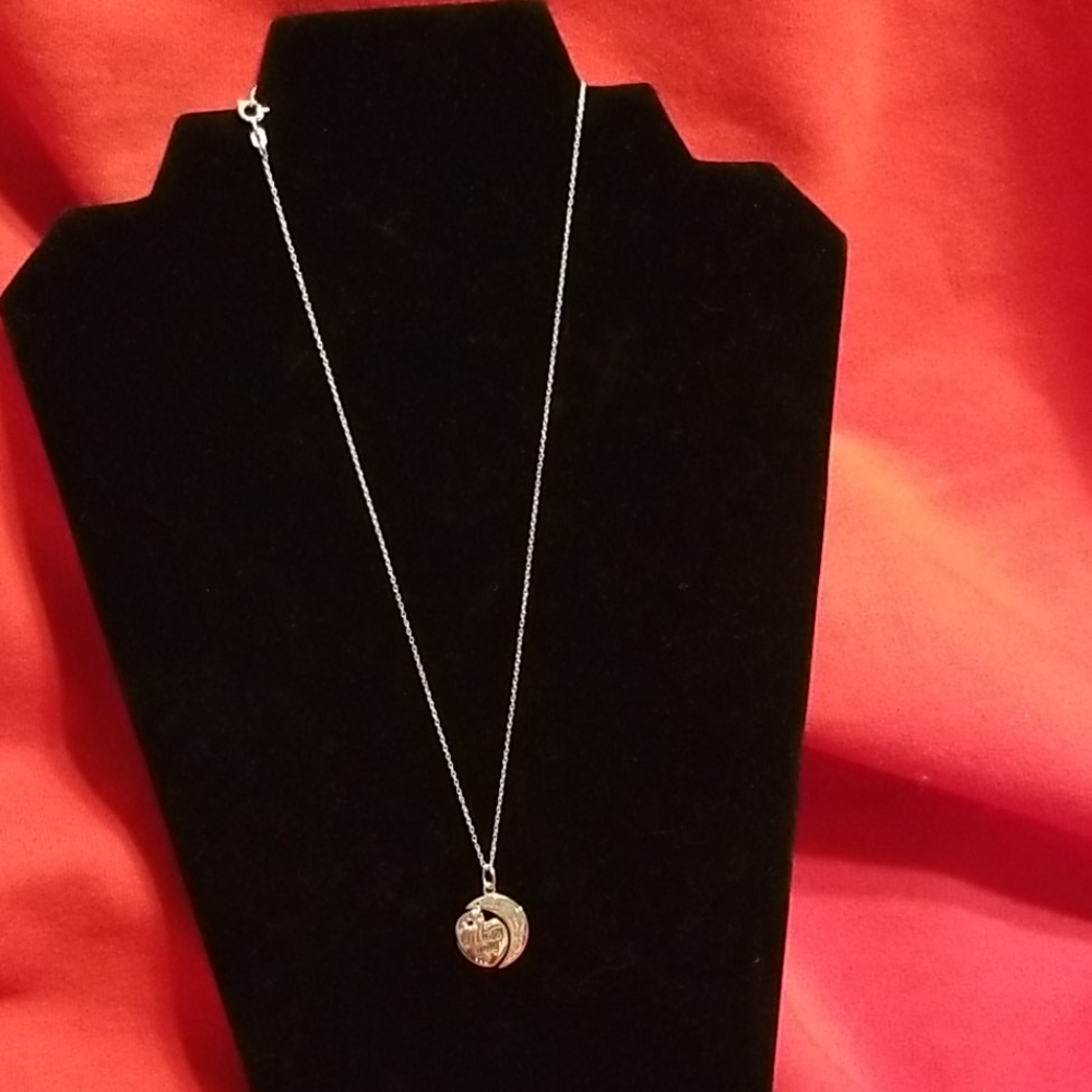 Avon sterling silver necklace  I love you to the m